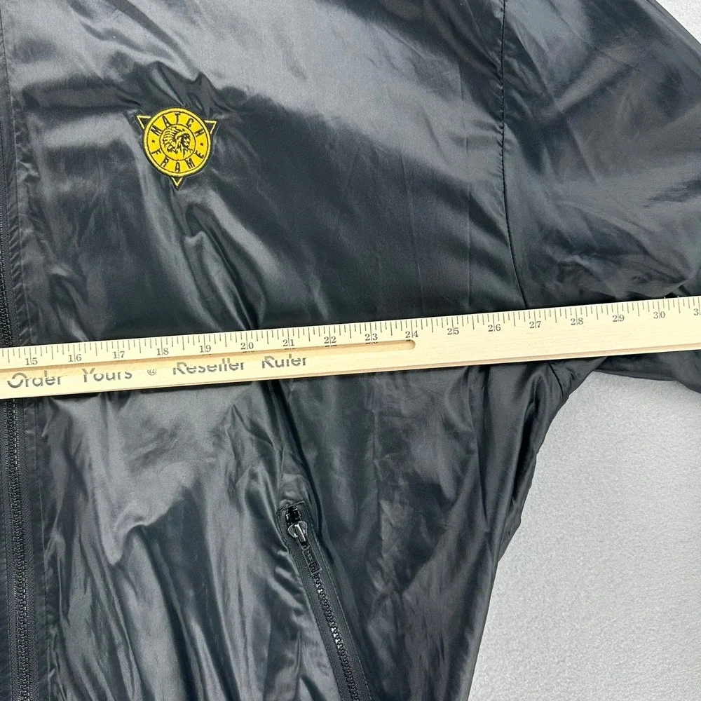 VTG IZOD CLUB Match Frame Black Lightweight Zip Up Hooded Windbreaker Jacket 2XL